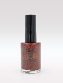 red gold glitter nail lacquer