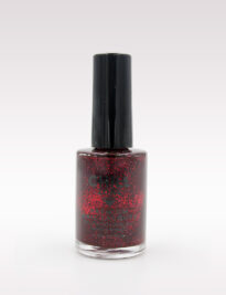 red black glitter nail polish